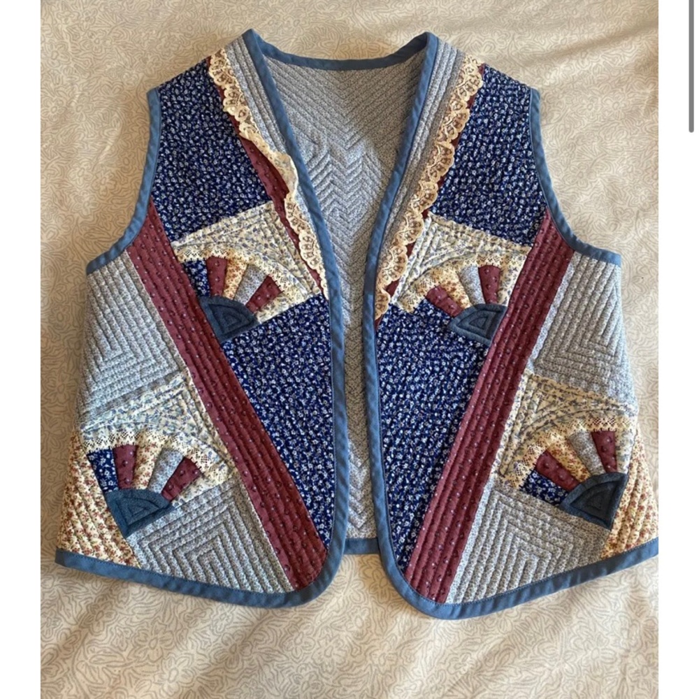 Patchwork Quilted Vest Handmade